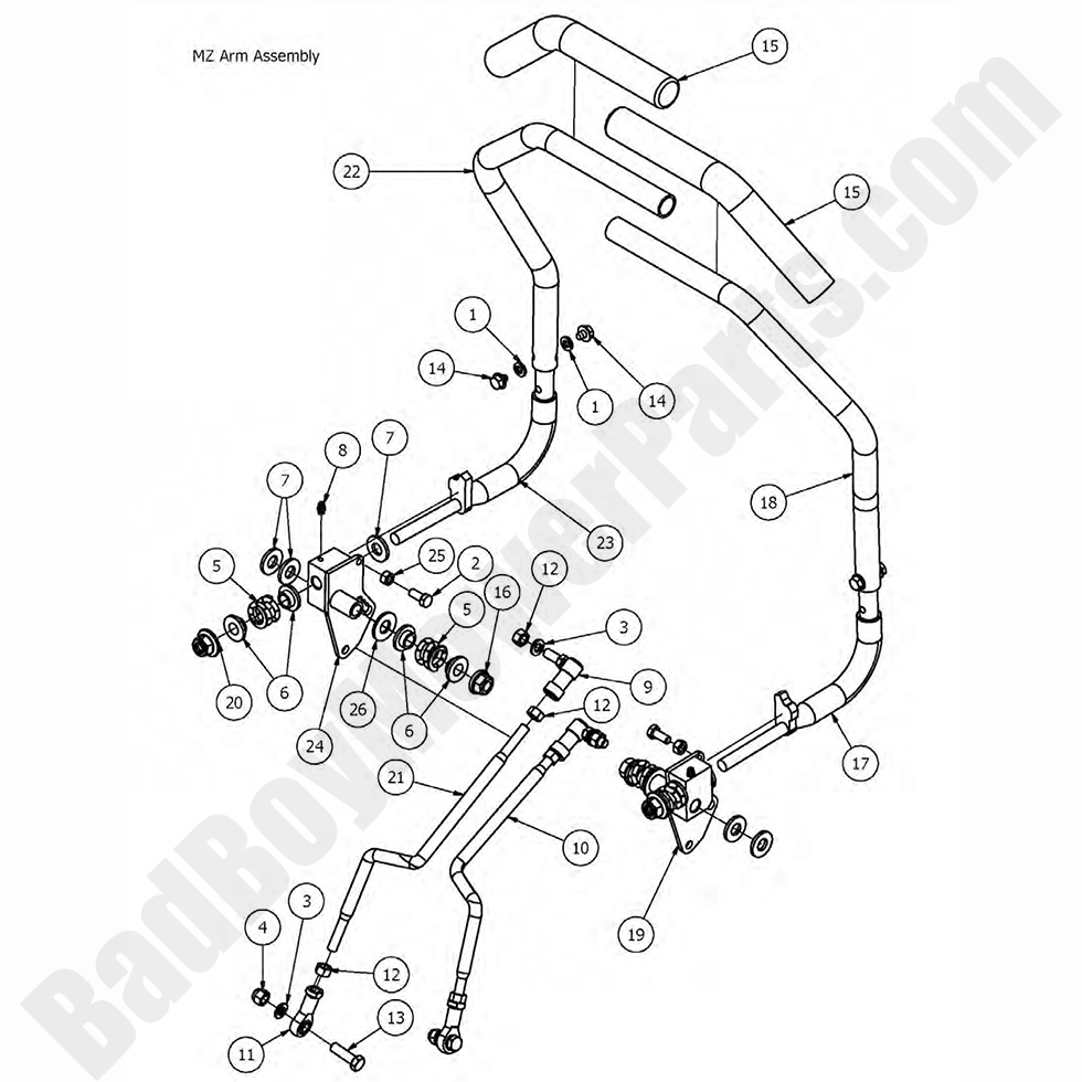 2017 MZ & MZ Magnum - Drive Arm Assembly